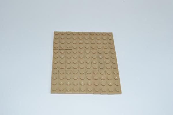 LEGO 30 x Basisplatte dunkel beige Dark Tan Basic Plate 1x4 3710 4626904