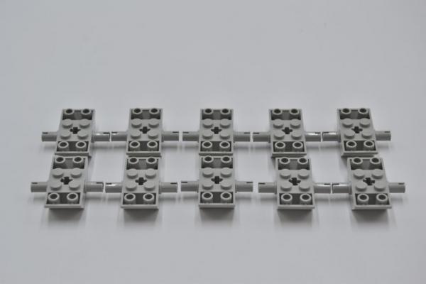 LEGO 10 x SchrÃ¤gstein Achse althell grau Light Gray Slope Inverted 45 4x2 30390