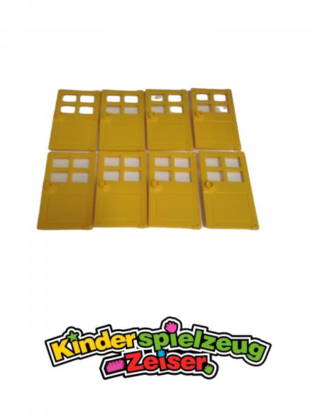 LEGO 8 x TÃ¼r mit Griff gelb Yellow Door 1x4x6 with 4 Panes and Stud Handle 60623