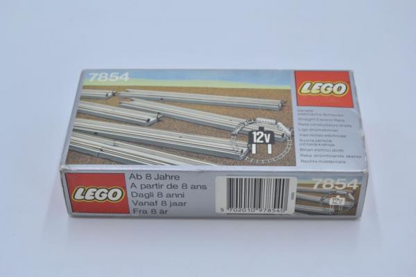 LEGO Set 7854 8 StÃ¼ck Gerade Schiene grau 8 Straight Electric Rails Gray 12v 