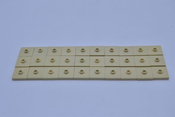 LEGO 30 x Fliese Noppe beige Tan Plate Modified 2x2 with Groove and 1 Stud 87580