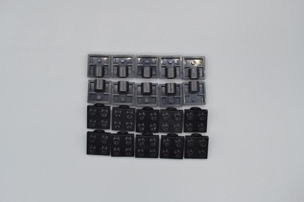 LEGO 20 x Technik Platte 1 Loch Achse schwarz Black Plate 2x2 with Pin Hole 2444