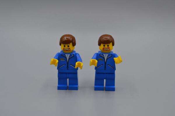 LEGO 2 x Figur Minifig Racers Kommentator jbl010 commentator aus Set 8672