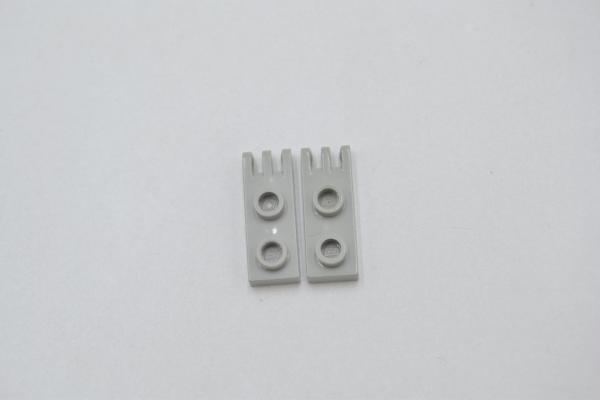 LEGO 2 x Scharnierplatte althell grau Light Gray Hinge Plate 1x2 3 Fingers 4275b