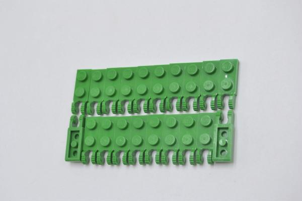 LEGO 20 x Gelenkscharnier grÃ¼n Green Hinge Plate 1x2 2 Fingers 9 Teeth 44302