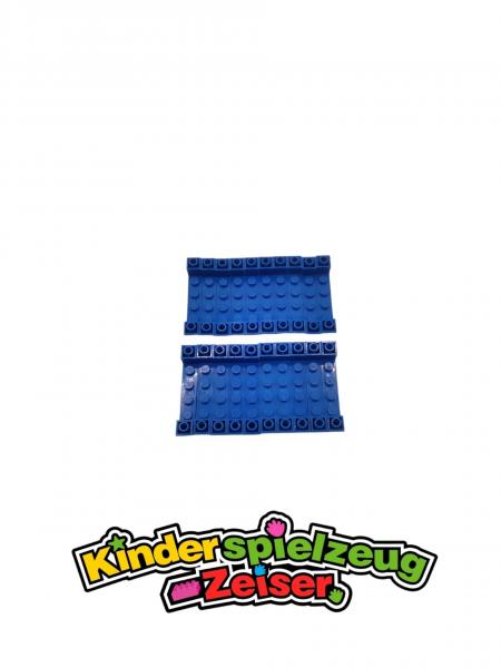 LEGO 20 x SchrÃ¤gstein negativ blau Blue Inverted 45 6x1 Double Cutout 52501