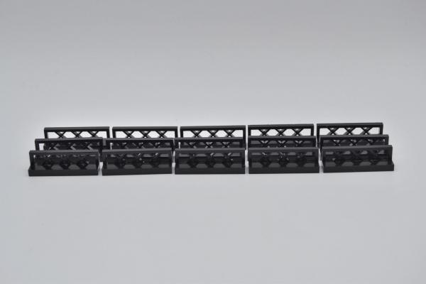 LEGO 15 x System Zaun Gatter ZÃ¤une schwarz Black Fence 1x4x1 3633 