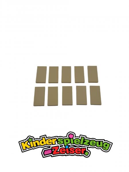 LEGO 10 x Fliese Kachel Platte glatt beige Tan Tile 2x4 87079