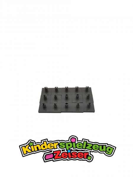 LEGO 15 x Fliese Platte mit Pin alt dunkelgrau Dark Gray Tile 2x2 with Pin 2460