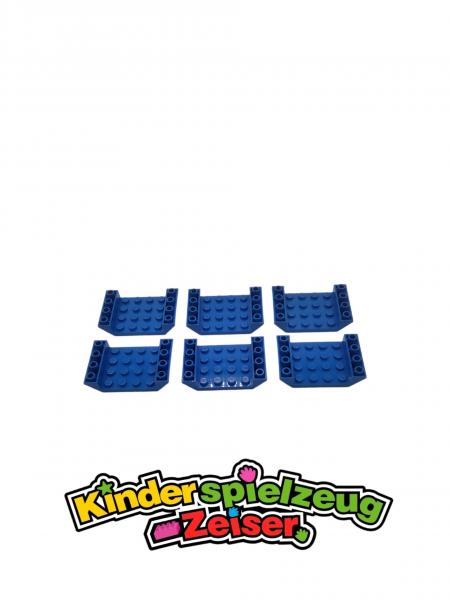 LEGO 6 x DoppelschrÃ¤gstein Wanne blau Blue Slope Inverted 45 6x4 Double 30283