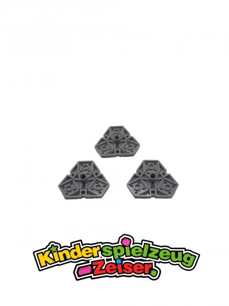 LEGO 3 x Platte Sechseckig neuhell grau Light Bluish Gray Plate Hexagonal 27255