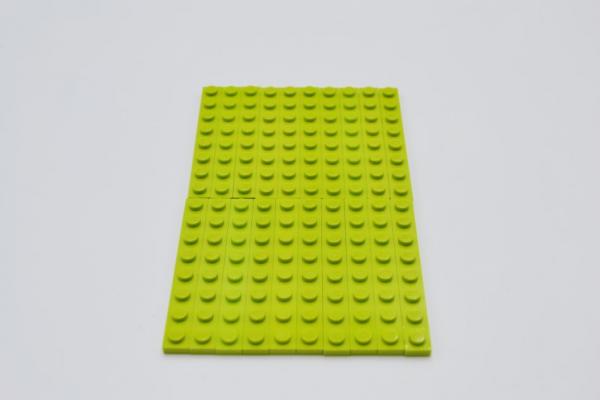 LEGO 20 x Basisplatte Bauplatte Grundplatte lindgrÃ¼n Lime Basic Plate 1x8 3460 