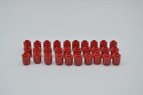 LEGO 30 x Stein offen rund rot Red Brick Round 1x1 Open Stud 3062b