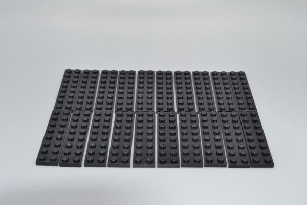 LEGO 20 x Basisplatte Bauplatte Grundplatte schwarz Black Basic Plate 3034