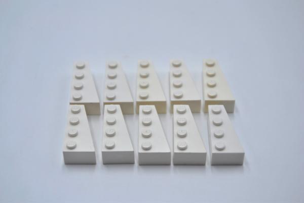 LEGO 10 x Keilstein weiÃŸ White Wedge 4x2 Right 41767 4160325