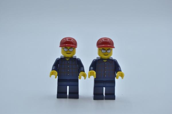 LEGO 2 x Figur Minifigur Flughafen Pilot cty163 aus Set 3178
