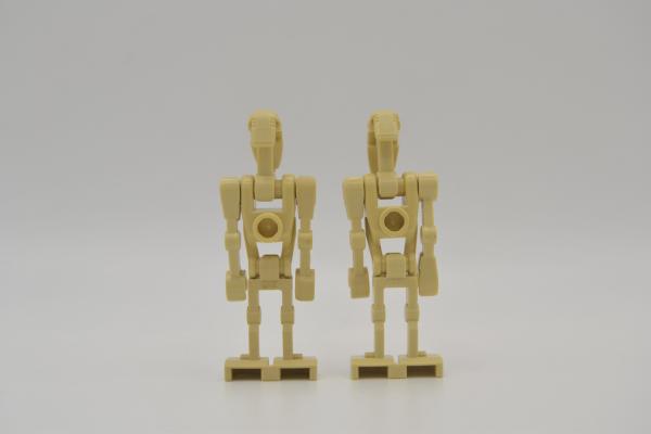 LEGO 2 x Figur Minifigur Minifigures Star Wars Battle Droid Tan sw0001b