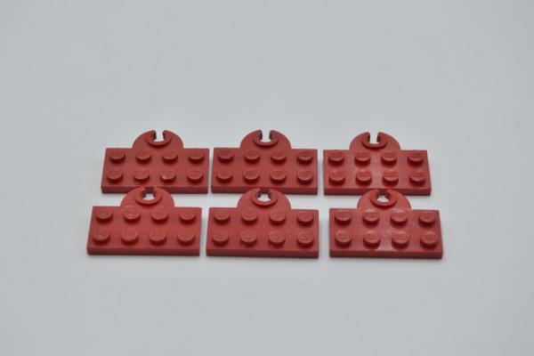 LEGO 6 x Platte Kupplung offen rot Red 2x4 Train Coupler Open for Magnet 737a