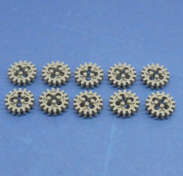 LEGO 10 x Zahnrad althell grau Light Gray Technic Gear 16 Tooth 4019