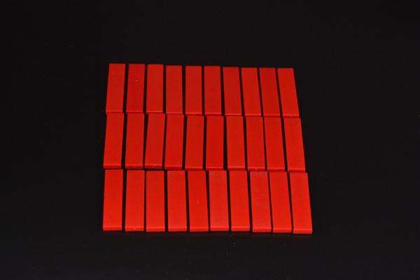 LEGO 30 x Fliesen Fliese Kachel Platte glatt rot Red Tile 1x4 2431