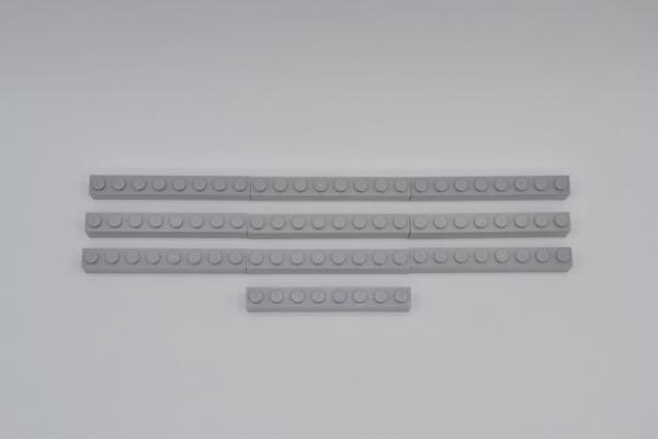 LEGO 10 x Basisstein neuhell grau Light Bluish Gray Brick 1x8 3008