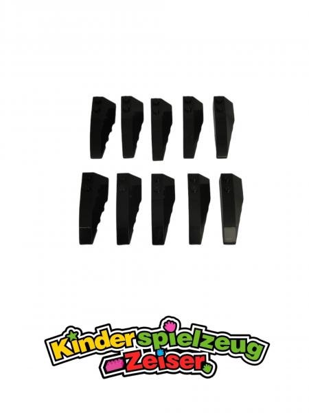 LEGO 10 x Keilstein FlÃ¼gel schrÃ¤g links schwarz Black Wedge 6x2 Left 41748