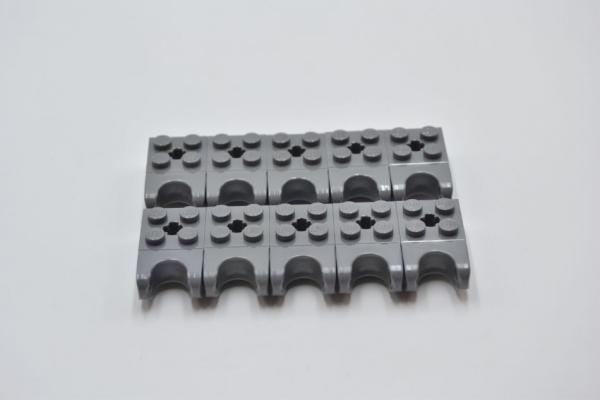 LEGO 10 x Kugelaufnahme neues dunkelgrau Dark Bluish Gray Technic Brick 92013