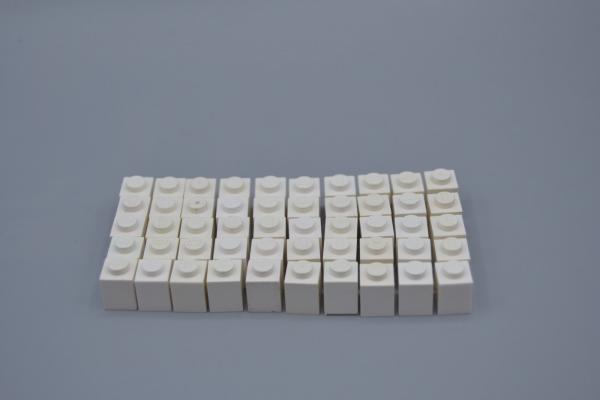 LEGO 50 x Basisstein Baustein Grundstein weiÃŸ White Basic Brick 1x1 3005 