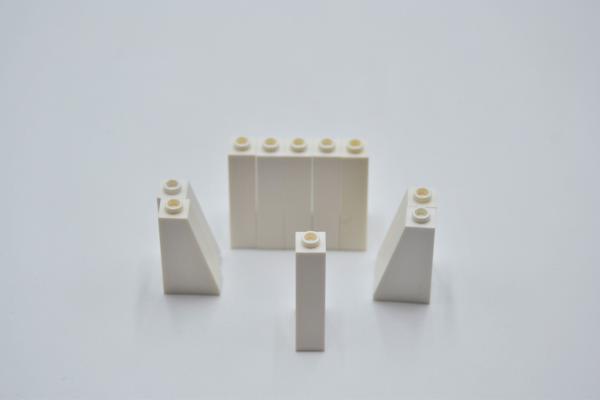 LEGO 10 x SchrÃ¤gstein geschlossen weiÃŸ White Slope 75 2x1x3 Hollow 4460b