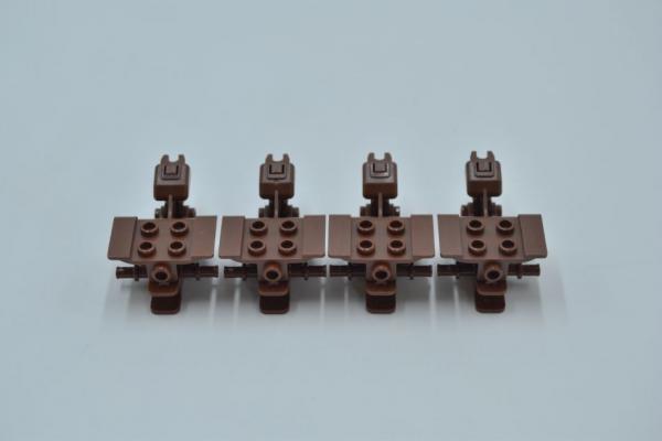 LEGO 4 x Trike Gestell rotbraun Tricycle Body Top Reddish Brown Chassis 30187e