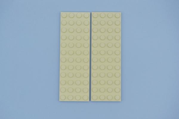 LEGO 2 x Basisplatte Bauplatte Grundplatte beige Tan Plate 4x12 3029 6093484