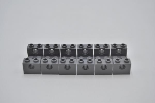 LEGO 6 x Stein neues dunkelgrau Dark Bluish Gray Technic Brick 2x4x1 1/3 18975