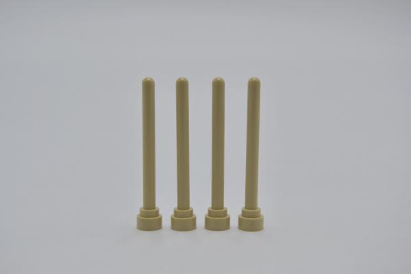 LEGO 4 x Antenne Antennen Fahnenmast beige Tan Antenna 4H - Round Top 3957