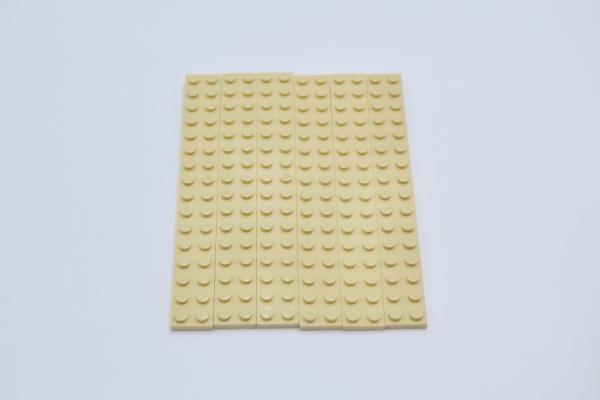 LEGO 6 x Basisplatte Bauplatte Grundplatte beige Tan Basic Plate 2x16 4282