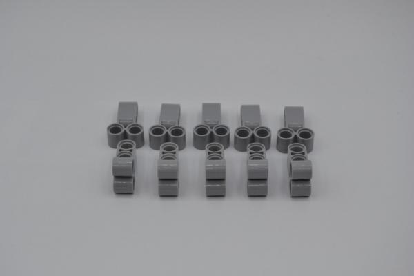 LEGO 10 x Verbinder Kreuzachse neuhell grau Light Bluish Gray Double 3L 32557