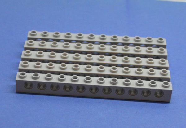 LEGO 5 x Lochstein neuhell grau Light Bluish Gray Technic Brick 1x12 Holes 3895
