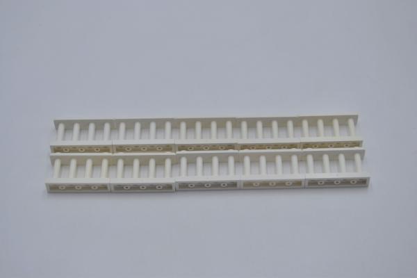 LEGO 10 x Zaun GelÃ¤nder weiÃŸ White Fence 1x4x2 Spindled with 2 Studs 30055