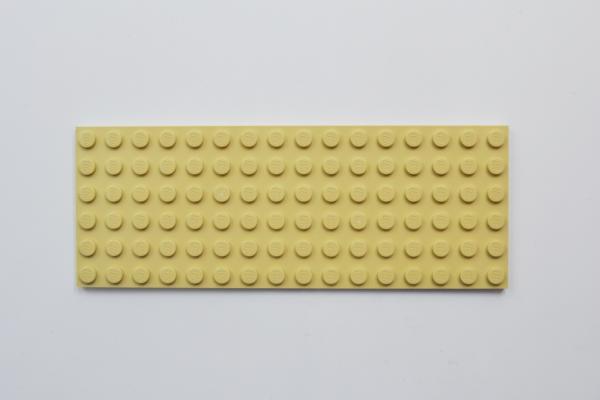 LEGO Basisplatte Grundplatte Bauplatte beige Tan Basic Plate 6x16 3027