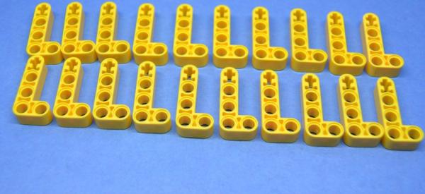 LEGO 20 x Liftarm gelb Yellow Technic Liftarm Bent Thick L-Shape 2x4 32140
