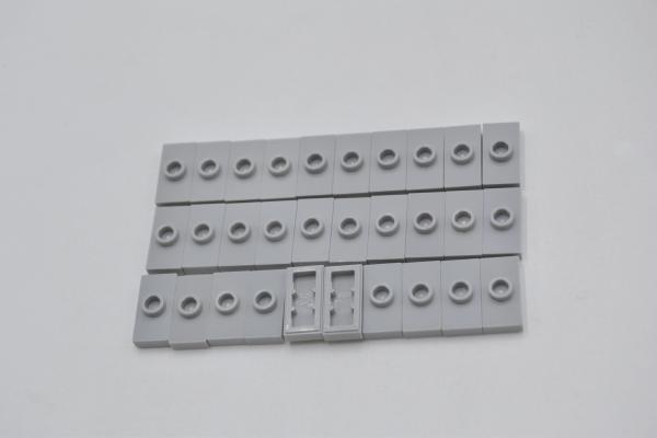 LEGO 30 x Platte m. Noppe neuhell grau Light Bluish Gray Plate 1x2 1 Stud 15573