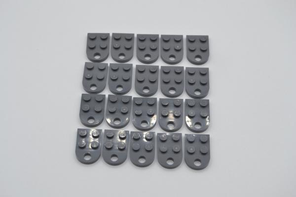 LEGO 20 x AnhÃ¤ngerplatten neues dunkelgrau Dark Bluish Gray Plate 3x2 Hole 3176