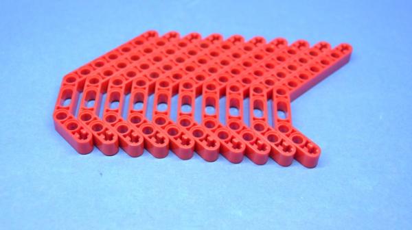 LEGO 10 x Technic Liftarm rot Red Technic Liftarm 1x11.5 Double Bent Thick 32009
