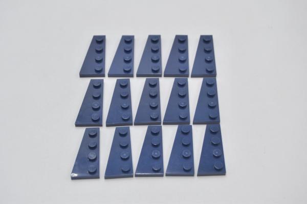 LEGO 15 x FlÃ¼gelplatte links dunkelblau Dark Blue Wedge Plate 4x2 Left 41770