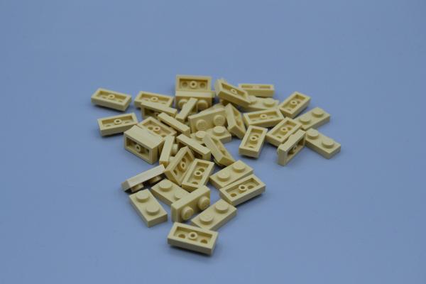 LEGO 40 x Basisplatte Bauplatte Grundplatte beige Tan Basic Plate 1x2 3023