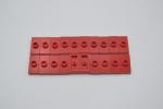 LEGO 20 x Fliese mit Noppe rot Red Plate Modified 1x2 with 1 Stud Groove 3794b