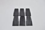 LEGO 6 x FlÃ¼gelplatte schwarz Black Wedge Plate 4x9 with Stud Notches 14181