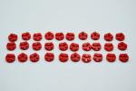 LEGO 30 x Rundplatte rot Red Plate Round 2x2 with Axle Hole 4032