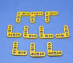 LEGO 10 x Liftarm 90Â° dÃ¼nn gelb Yellow Technic Liftarm 3x3 L-Shape Thin 32056