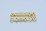 LEGO 12 x Stein 1 Pin Kreuzloch beige Tan Brick Modified 2x2 Pin Axle Hole 6232