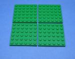LEGO 4 x Basisplatte Bauplatte grÃ¼n Green Plate 6x6 3958 4226356 4626001 6097194